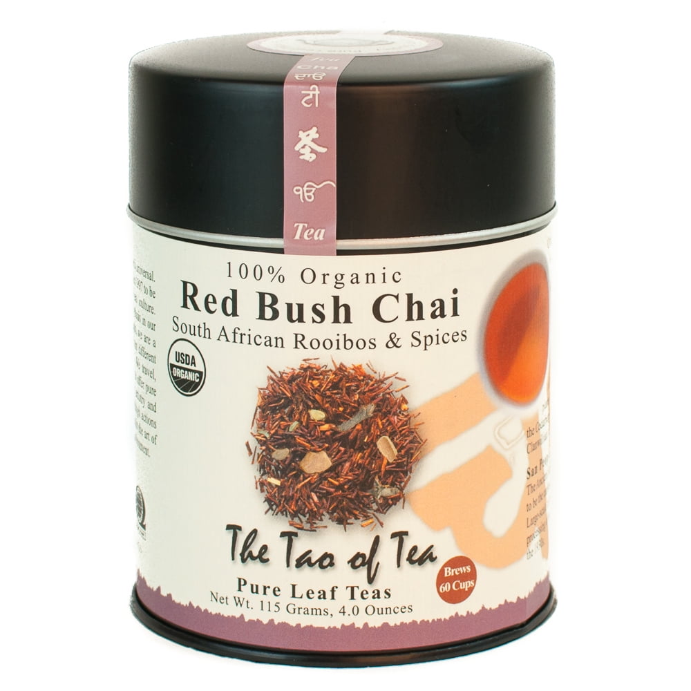 The Tao of Tea, Organic Red Bush Chai Herbal Tea, Loose Leaf Tea, 4 Oz Tin