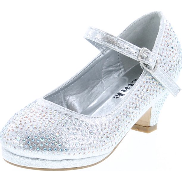 Link - Link Girls Kids Dana-53K Rhinestone Heel Platform Dress Pumps ...