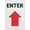 Warning Sign 3, variant on Enter With Arrow Up Metal Sign 8"x12" Rust Free Aluminum - Indoor Outdoor Use for Fence Yard, Enter Arrow Up Sign