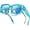 A09 Clear Blue Frame/Blue Lens, variant on Polarized Fit Over Sunglasses for Women Men Square Over Glasses Sunglasses with UV Protection