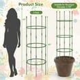 thumbnail image 3 of Gymax 3-Pack Garden Tomato Trellis 60'' Plant Support Cage w/ Adjustable Size for Plants, 3 of 10