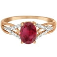 thumbnail image 2 of Oval Ruby and Diamond Cocktail Ring in 14K Rose Gold (1.52 ctw), 2 of 2