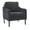 grey, variant on Gaderth Mid Century Modern Single Accent Chair, Cloud Single Sofa Chair, Chenille Fabric Armchair with Arms, Upholstered Reading Chair for Living Room, Bedroom, Office