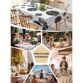 thumbnail image 5 of Grey Black Polka Dots Table Cloth, Waterproof Tablecloth for Rectangle Tables, Modern Abstract Art Reusable Washable Fabric Table Cover for Restaurant Kitchen Dining Tables 60"x102" Geometric, 5 of 9