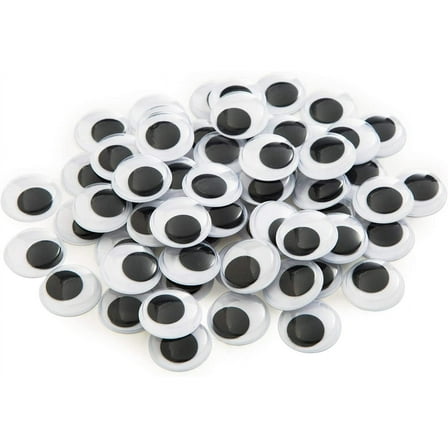 20mm Black Wiggle Googly Eyes with Self-Adhesive,200 Pcs