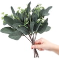 thumbnail image 1 of 20 piezas de películas en forma de estrella, flores artificiales, hojas de eucalipto, tallos, plantas verdes, flores, decoraciones de boda, 1 of 5