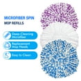 thumbnail image 2 of 6 Pack Microfiber Spin Mop Refills Compatible with O Cedar RinseClean 2-Tank System, Machine Washable, Scratch-Free & Absorbent, 2 of 8