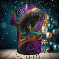 thumbnail image 3 of Carnival Hawaiian Shirt for Men Summer Short Sleeve Button Down Shirts Fashion Mardi Gras Printed Turndown Collar Beach T Shirts Vacation Holiday Tops, 3 of 7