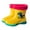 Yellow, variant on Splozh Toddler Rain Boots Boots Pull on for Toddlers and Kids Waterproof Boots for Boys and Girls Cute Rainboots Pink,US 13