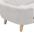 thumbnail image 5 of Christopher Knight Home Small Dog Bed with Corduroy Cushion & Solid Wood Legs, 30" x 22", Beige, 5 of 8