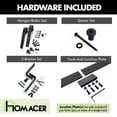 thumbnail image 3 of Homacer Black Rustic Double Track Z-Shape Bypass Sliding Barn Door Hardware Kit, for Two/Double Doors, 8ft Long Flat Track, Classic Design Roller, Heavy Duty, for Interior & Exterior Use, 3 of 6