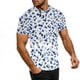 thumbnail image 4 of Ceisia Men's Slim Fit White & Blue Speckled Camouflage Print Crew Neck Short Sleeve Casual T-Shirt Gifts, 4 of 9