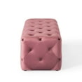 thumbnail image 4 of Modway Amour 48" Tufted Button Entryway Performance Velvet Bench in Dusty Rose, 4 of 5