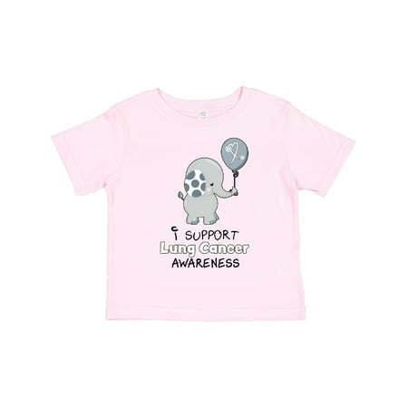

Inktastic I Support Lung Cancer Awareness- Elephant with Balloon Gift Toddler Boy or Toddler Girl T-Shirt