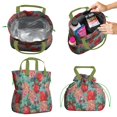 thumbnail image 2 of Pioneer Flower Floral Print Pattern Drawstring Lunch Bag Women - Drawstring Lunch Bag Insulated for Work Office - Stain-Resistant Large Lunchbags for Women with Multi-Pockets, 2 of 6