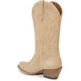 thumbnail image 2 of Sam Edelman Fuller Sand Suede Stacked Heel Pointed Toe Pull On Western Boots (Sand Suede, 10.5), 2 of 7