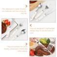 thumbnail image 6 of 3 Sets Children's Tableware Kitchen Gear Utensils Forks and Spoons Stainless Steel Kids Toddler Cutlery White, 6 of 6