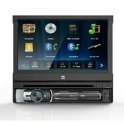Dual 7" 1 DIN In-Dash Bluetooth DVD CD Receiver w/ Flip-Out Touchscreen