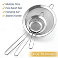 thumbnail image 4 of Sieves and Strainers, 3 Pcs Stainless Steel Fine Mesh Sieve for Baking Cooking Sifting, Small Medium Large Size, 4 of 5