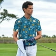 thumbnail image 3 of Pofeuu Owls And Trees Print Men's Loose Fit Midweight Short-Sleeve Pocket Polo-4X-Large, 3 of 6