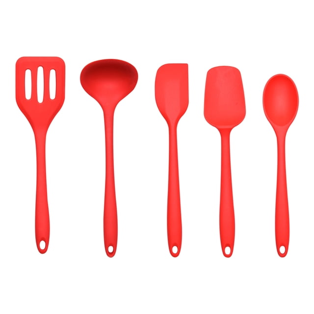 Up to 65% off Kitchen Gadgets 5 Piece Silicone Spatula Set, Kitchen Silicone Spatula Utensil Set For Nonstick Cookware For Cooking Baking Mix Kitchen Organizers and Storage