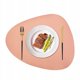thumbnail image 1 of Manteles Individuales para Mesa Redonda, tapete para Mesa de Cocina, Impermeable, Aislamiento a Prueba de Aceite, tapete para Mesa de Cuero, Rosa, 4 Piezas Rojo Verde, 1 of 5