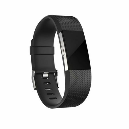 Fitbit Charge 2 Bands Replacement Sport Strap Accessories with Fasteners and Metal Clasps for Fitbit Charge 2 Wristband (Large, Black)