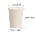 thumbnail image 2 of Tapones de goma sólidos en forma cónica de Unique Bargains para tapones de tubos de laboratorio 0.43 pulgadas x 0.59 pulgadas x 0.79 pulgadas blancos 15 piezas, 2 of 5