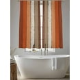 thumbnail image 6 of Burnt Orange Brown Semi Sheer Window Curtains 72 Inches Long, Farmhouse Vintage Wooden Rod Pocket Voile Silky Chiffon Curtain Light Filtering Drapes for Living Room, Kitchen, 52"x72", 2 Panels, 6 of 9