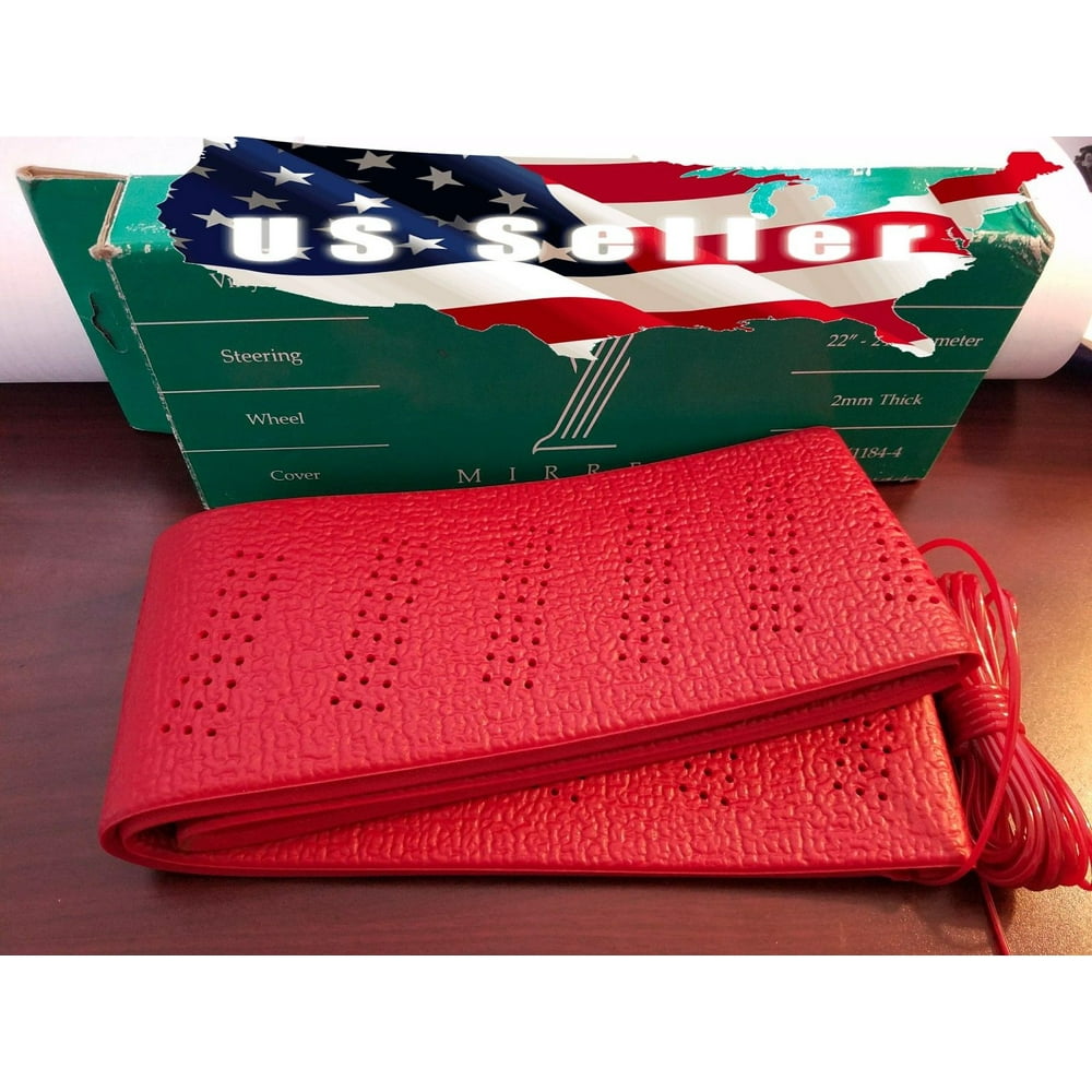 Sport Soft Grip Luxury PU Leather Look Steering Wheel Cover Lace up