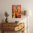 thumbnail image 4 of ZHONGYUTONG African American Wall Art Black Women Canvas Tribal Pictures Wall Decor Abstract Africa Girl Painting for Home Decor Framed (12.00" x 18.00"), 4 of 5