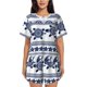 thumbnail image 1 of Balery Sea Underwater Turtles Conjunto de Pijama para Mujer con Estampado, Dos Piezas de Manga Corta y Shorts, Ropa de Dormir Suave con Cuello Redondo y Bolsillos-Large, 1 of 6