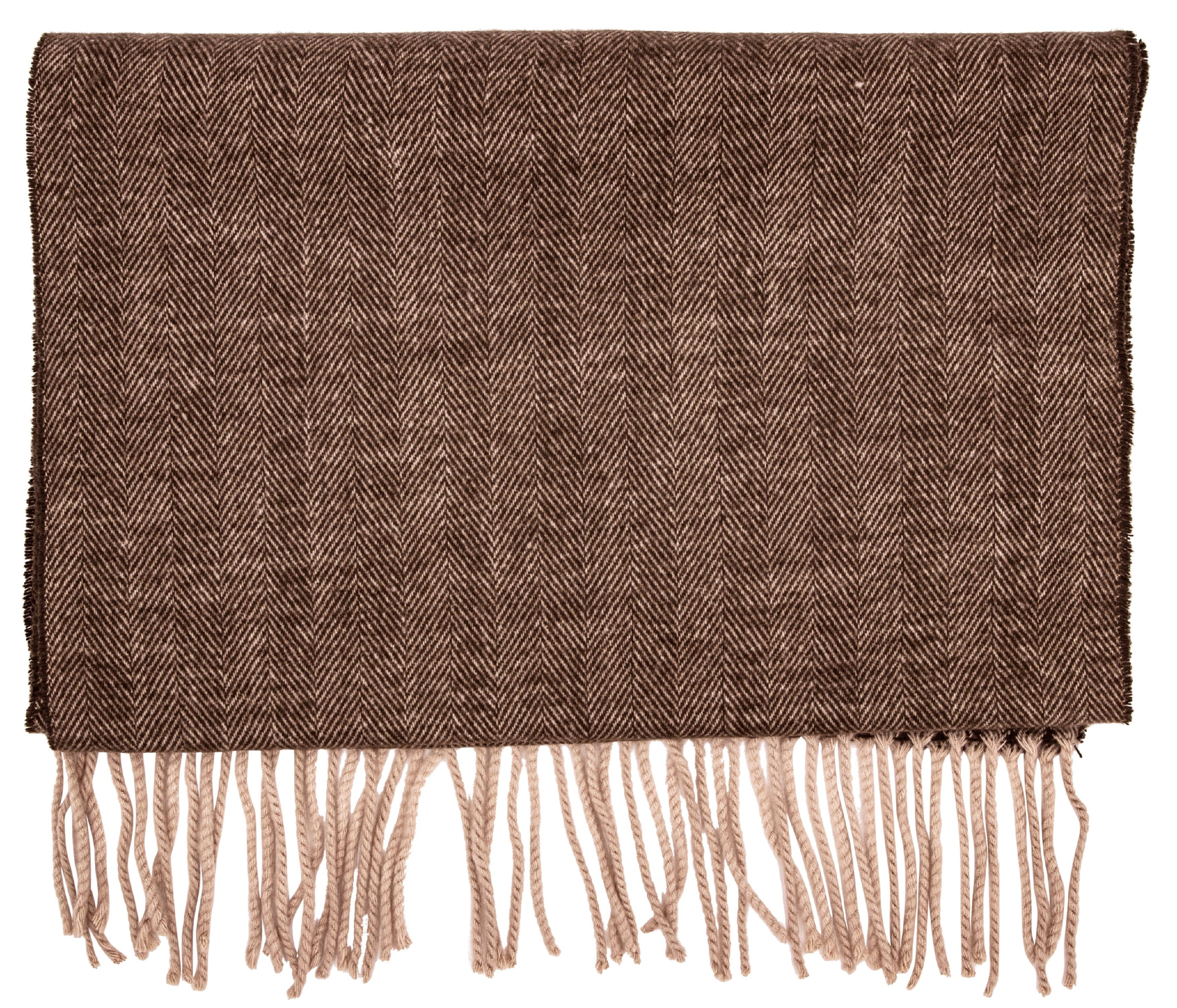 Cashmere Feel Classic Scarf Brown/Tan 12-pack [#54557] - $32.00