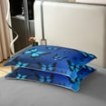 thumbnail image 4 of Manfei Dreamy Blue Butterfly 100% Cotton Comforter Cover Twin for Girls, Psychedelic Galaxy Bedding Twin Size, Chic Animal Bedding Accessories, Microfiber Room Decoration, Reversible 2-Piece, 4 of 9