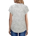 thumbnail image 5 of UVN Blouses for Women Summer Short Sleeve Work Shirts Dressy Casual V Neck Print Tops, 5 of 9