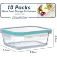 Glass Meal Prep Containers, 10 Packs 22 oz Airtight Glass Food Storage
