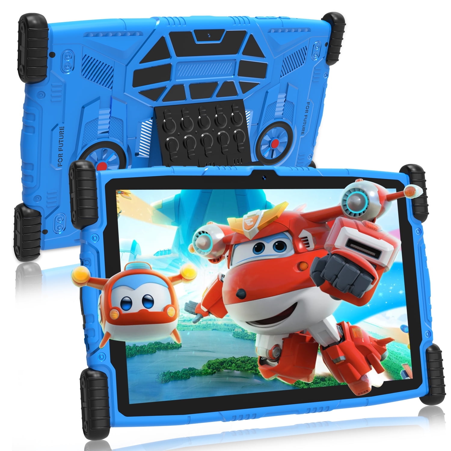 Antemper 10 inch kids tablet with Android 13, 8GB RAM 64GB ROM 6000mAh, HD Touch Screen, Parental Control, Kid-Proof Case, Bluetooth, Wifi (Blue)