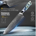 thumbnail image 2 of Kitchen Knife Damascus Steel Knife VG10 67 Layers Japanese Chef Knives Santoku Carving Cutting Tool Abalone Shell Handle with Sheath and Giftbox, 2 of 8