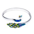 thumbnail image 2 of Eosunjian Women Bracelet Colorful Peacock Jewelry Elegant Electroplating Ring Bangle for Wedding Bracelet, 2 of 13