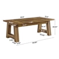 thumbnail image 2 of Tribesigns 70.5" Executive Desk, Large Office Computer Desk with Thickened Frame for Home Office, Rustic Brown, 2 of 6