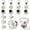 Antique Brass Bronze, variant on Crystal Cabinet Knobs 4 Pack Clear Glass Pulls for Kitchen Bedroom Bathroom Living Room Furniture, Brushed Nickel Base Old Style Cabinets Closet Dresser Drawers Cupboard Handles