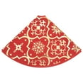 thumbnail image 5 of vidaXL Christmas Tree Skirt Red 100% polyester fabric Large Foldable, 5 of 7
