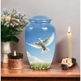 thumbnail image 4 of Dove In Garden - Ashes Urns Human Remains - Urn For Cremation Ashes - 10 Inch - Large - Cremation Urn For Adults -Funeral Cremation Urns For Ashes - Large Decorative Urn, 4 of 5