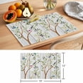 thumbnail image 6 of Birds Placemats Set of 8 Spring Branch Leaves Animals Country Wooden Grain Place Mats Indoor Wipeable Table Mats Washable Cloth Dining Table Placemats for Kitchen Holiday Party Home Decor 13x19 Inch, 6 of 9