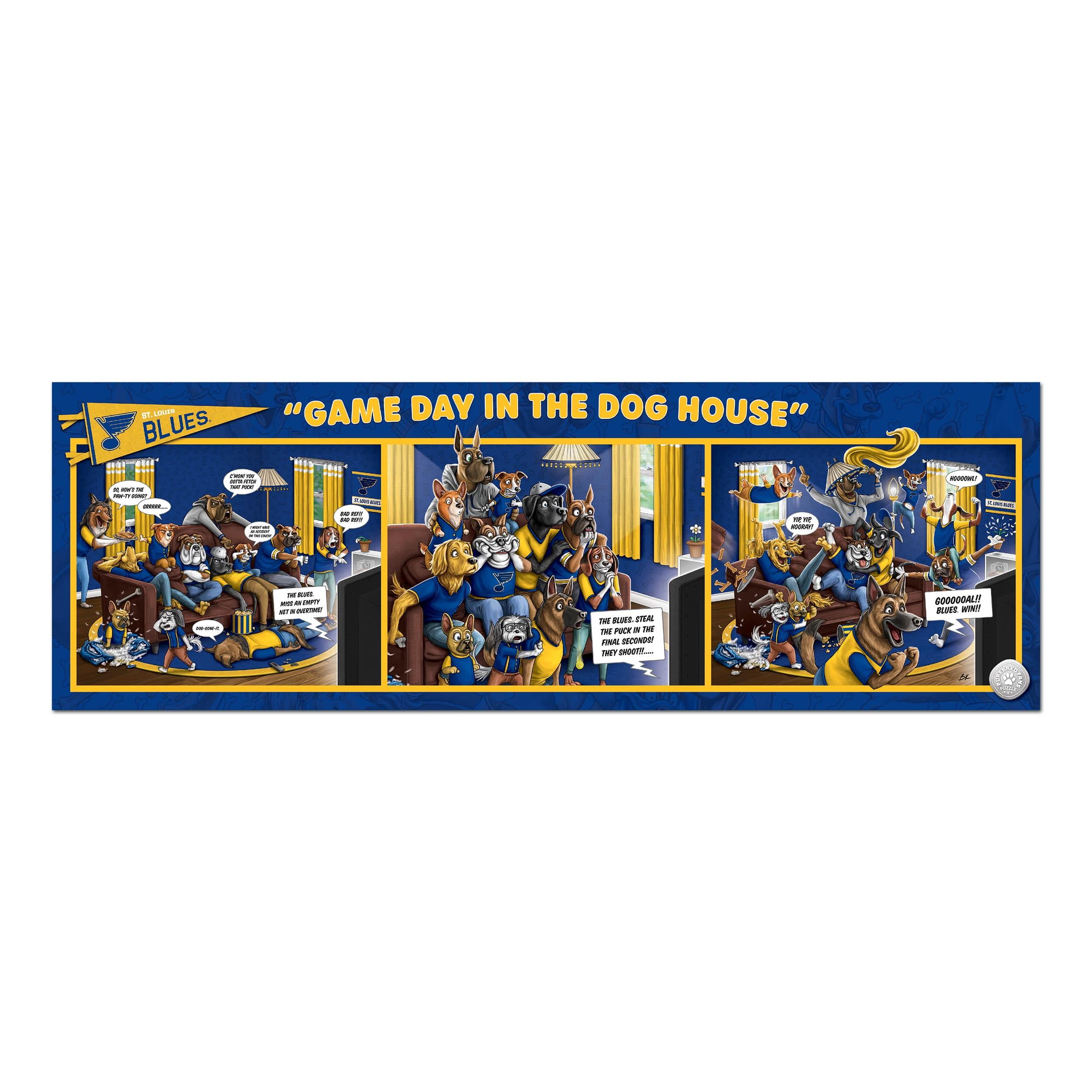 YouTheFan NHL St. Louis Blues Purebred Fans Gameday in the Dog House 1000PC Puzzle