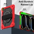 thumbnail image 4 of Funda Resistente a Golpes para iPad Pro 13 2025 / 2024, Silicona Anti Caída + Capa Protectora de PC con Asa Giratoria de 360°, Soporte, Correa para el Hombro, Rojo, 4 of 8