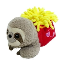 Small Sloth Fries Plush, Multicolor, 7", Valentine's Day by Way To Celebrate