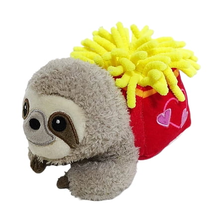 Small Sloth Fries Plush, Multicolor, 7", Valentine's Day by Way To Celebrate