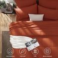 thumbnail image 2 of Juego de edredón CozyLux Burnt Orange Queen de 7 piezas para todas las estaciones, 2 of 8