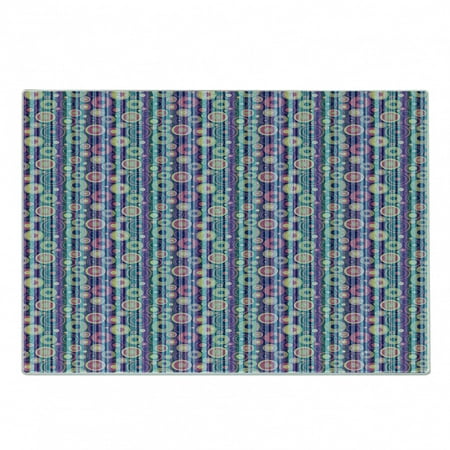 

Abstract Cutting Board Vibrant Colored Composition with Vertical Stripes and Random Circles Party Fun Decorative Tempered Glass Cutting and Serving Board Small Size Multicolor by Ambesonne